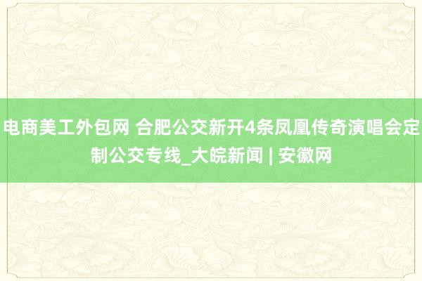 电商美工外包网 合肥公交新开4条凤凰传奇演唱会定制公交专线_大皖新闻 | 安徽网