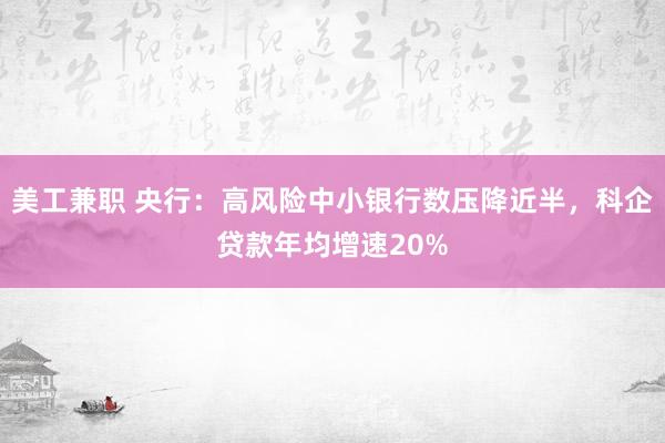 美工兼职 央行：高风险中小银行数压降近半，科企贷款年均增速20%