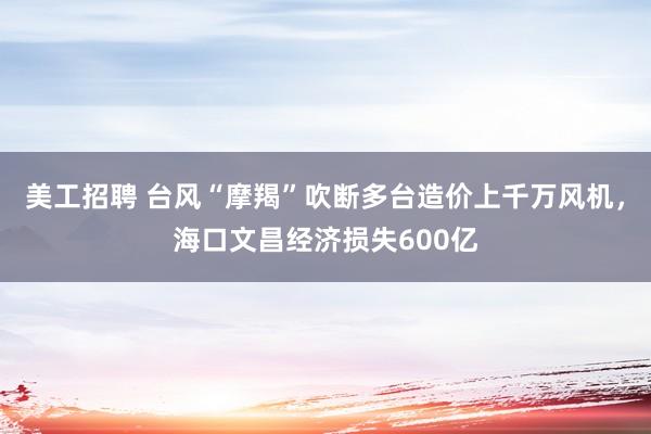 美工招聘 台风“摩羯”吹断多台造价上千万风机，海口文昌经济损失600亿